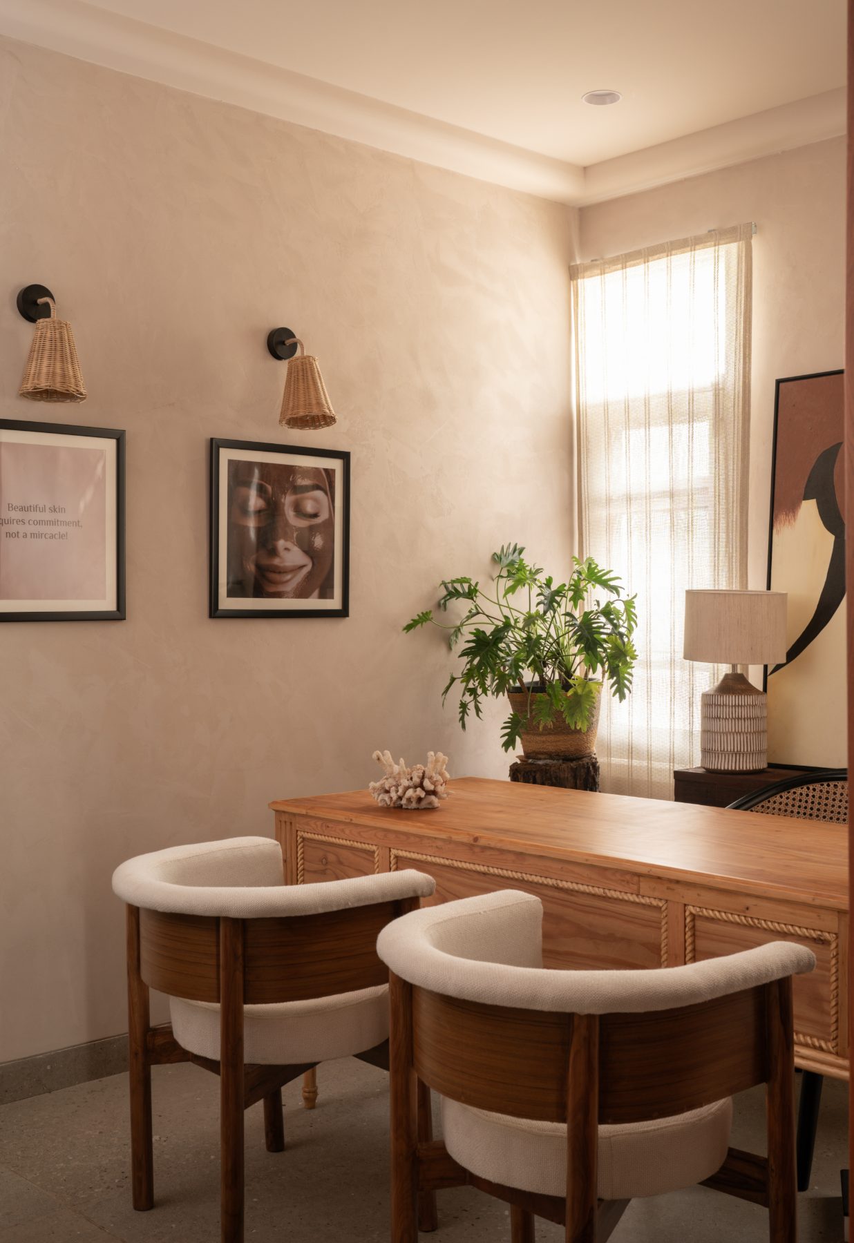 Consultation room detail with framed artwork