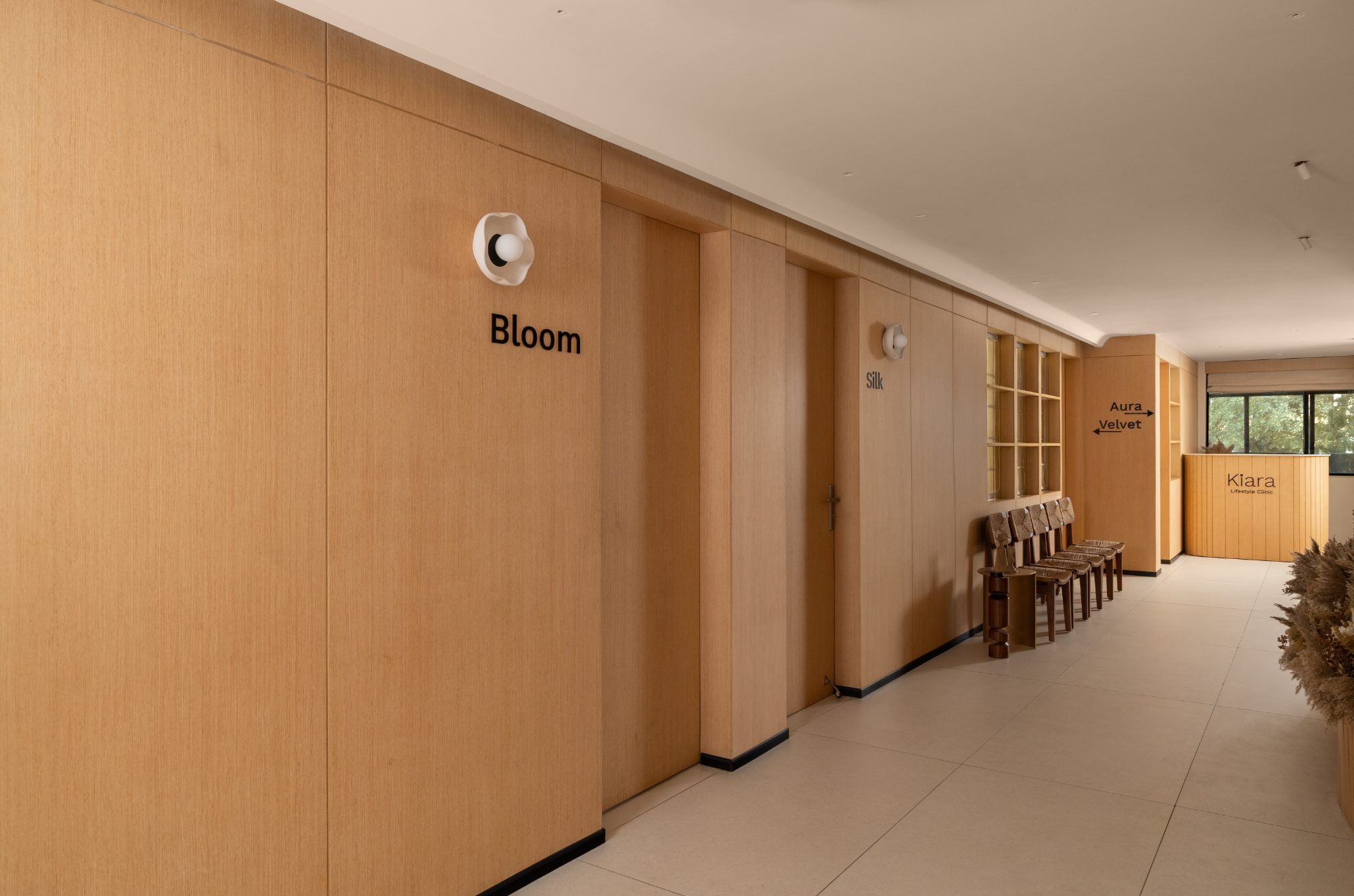 Treatment corridor with Bloom signage